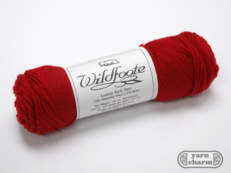 Brown Sheep Wildfoote Luxury Sock - SY26 Blue Blood Red - Click Image to Close